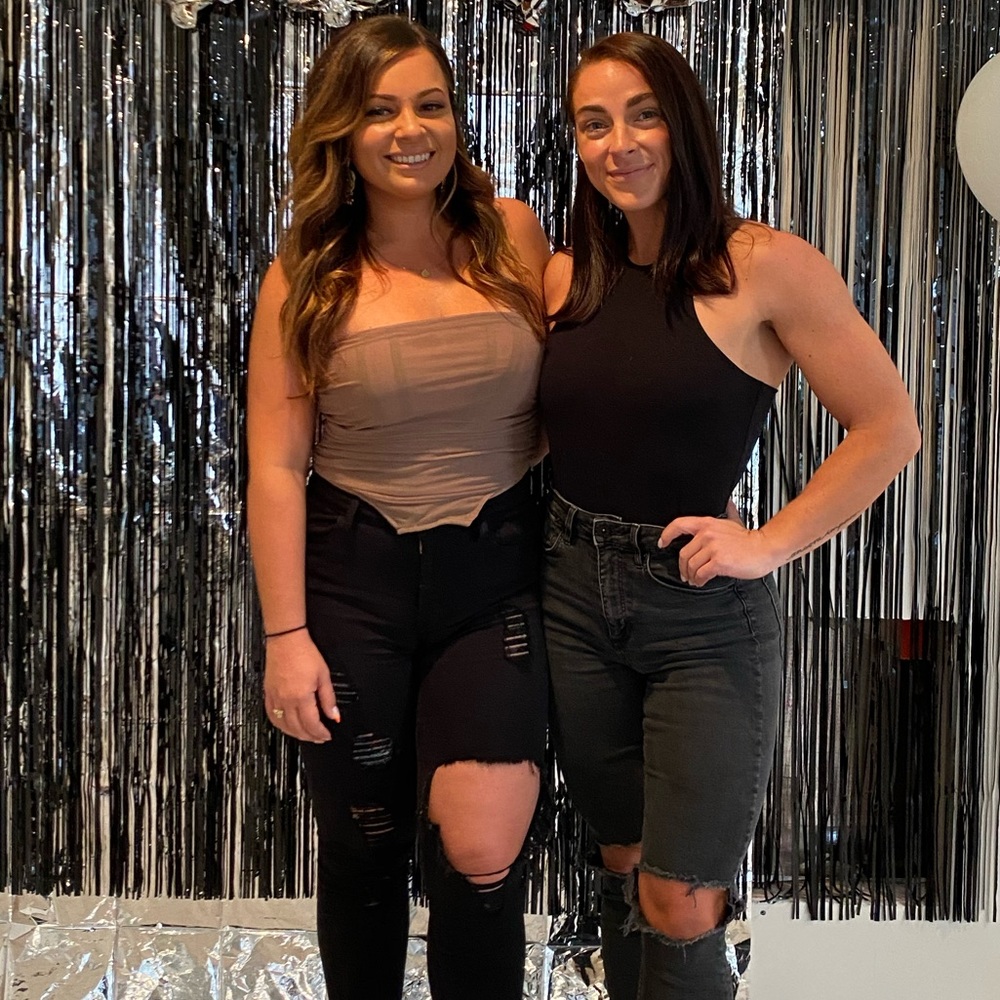 Brown zips up tub top, wore once.